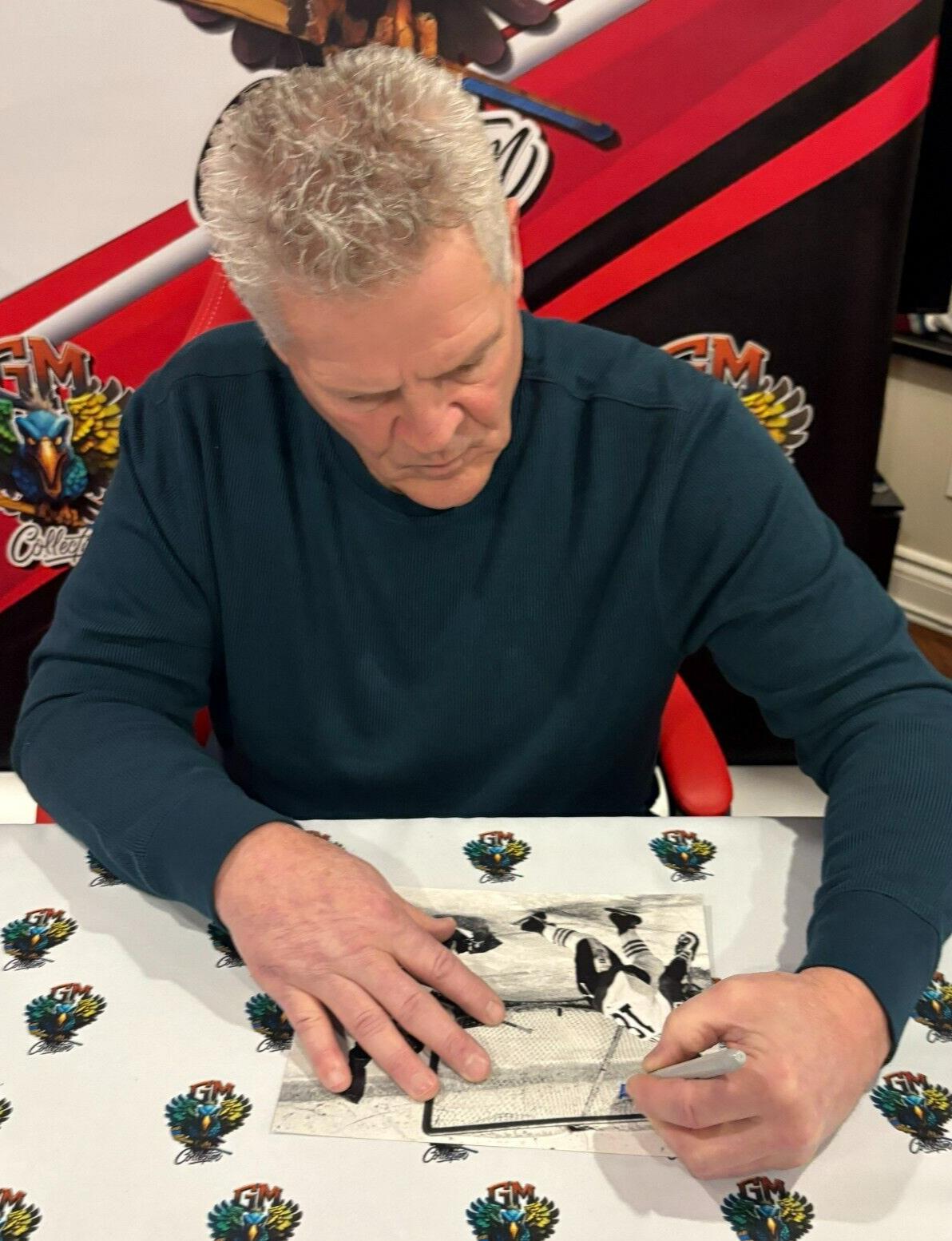 Signed Chris Nilan Montreal Canadiens Hockey Puck w Knuckles Private Signing