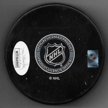 Signed Pierre Turgeon Buffalo Sabres Puck HOF 23 Inscription JSA Authentication