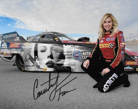 Signed Courtney Force NHRA Driver Autographed 8x10 Photo #2 Original