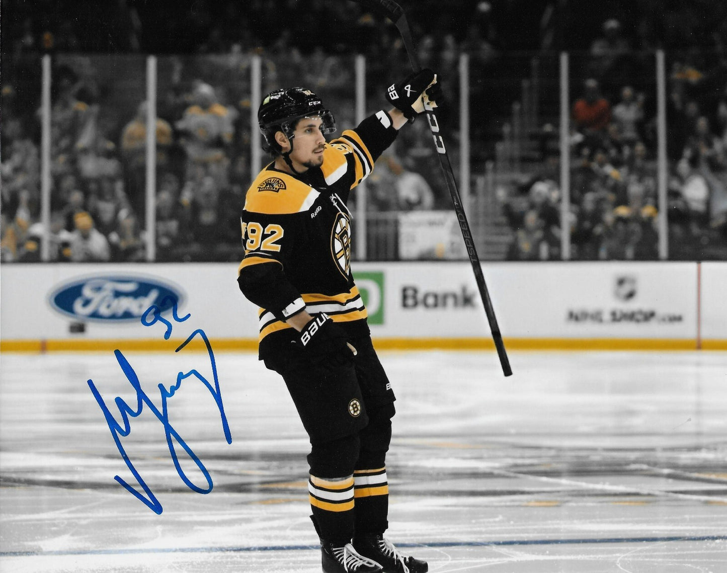 Signed Marat Khusnutdinov Boston Bruins Autographed 8x10 Photo #1 Original