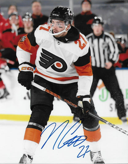 Signed Noah Cates Philadelphia Flyers Autographed 8x10 Photo #1 Original