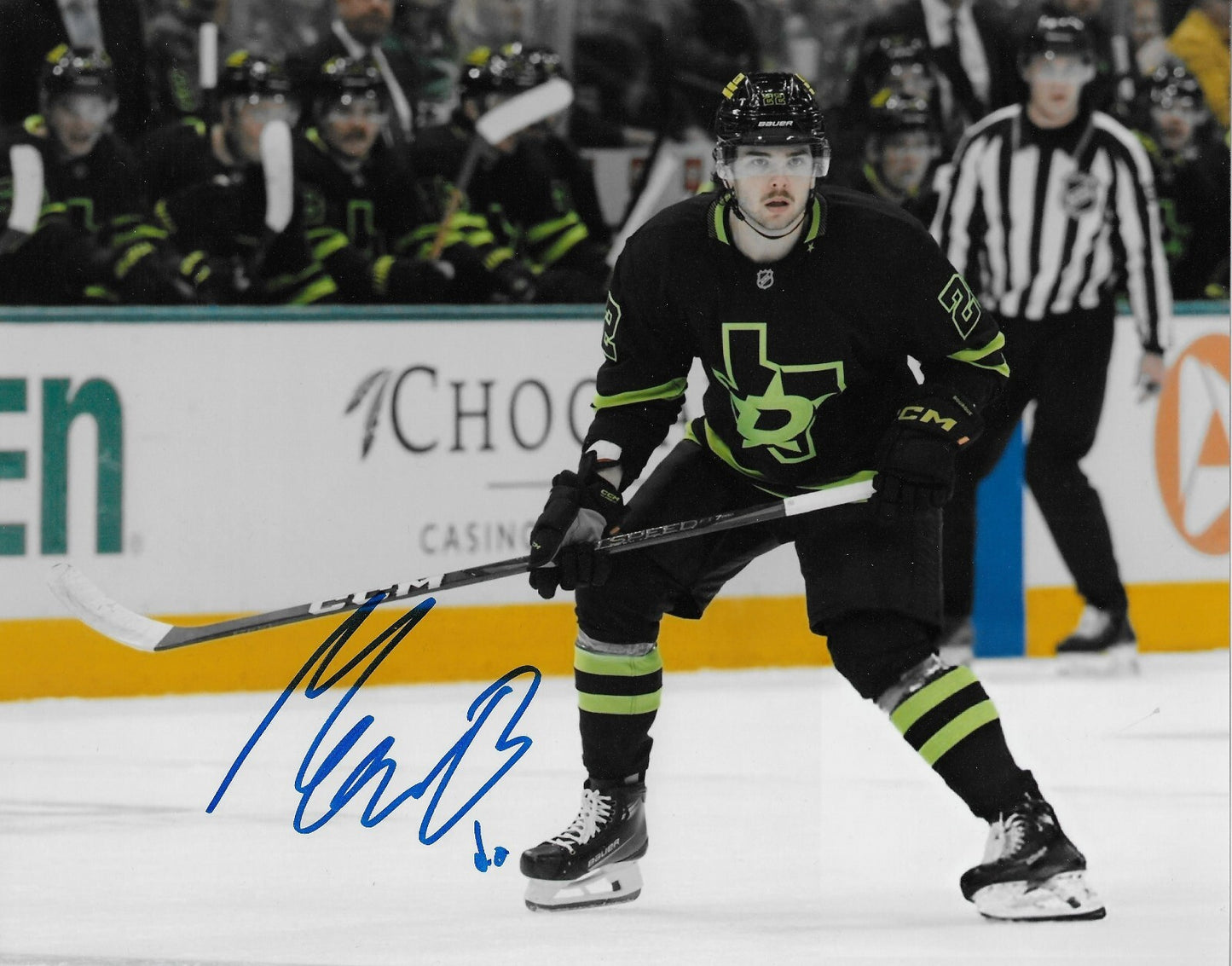 Signed Mavrik Bourque Dallas Stars Autographed 8x10 Photo #1 Original
