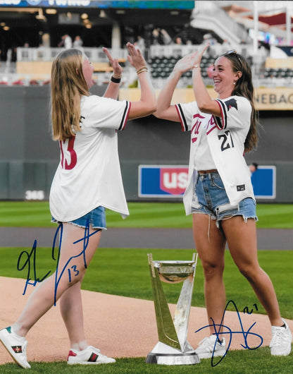 Signed Grace Zumwinkle Taylor Heise PWHL Minnesota Frost 8x10 Photo #2 Original