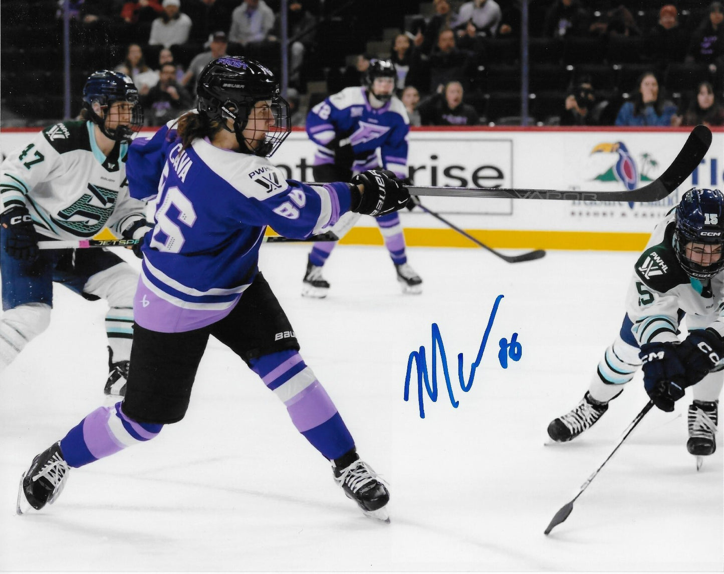 Signed Michela Cava PWHL Minnesota Frost Autographed 8x10 Photo #2 Original