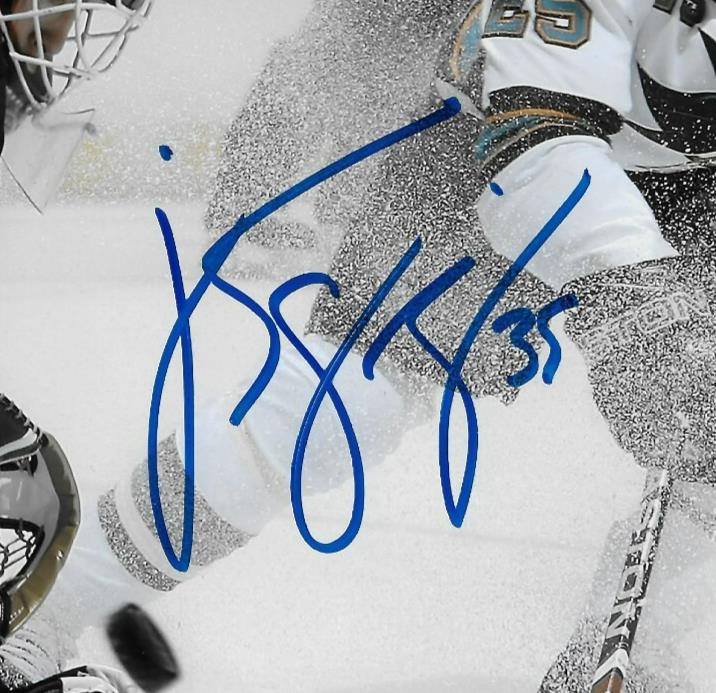 Signed Jean Sebastian Giguere Anaheim Ducks Autographed 8x10 Photo #1 Original