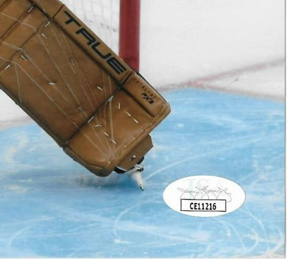 Signed Jeremy Swayman Boston Bruins 8x10 Photo #1 with JSA Authentication