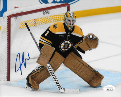 Signed Jeremy Swayman Boston Bruins 8x10 Photo #2 with JSA Authentication