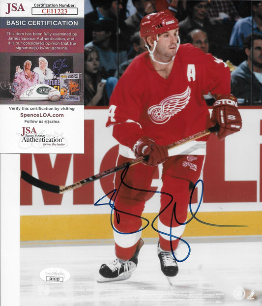 Signed Brendan Shanahan Detroit Red Wings Cup 8x10 Photo #1 w JSA Authentication
