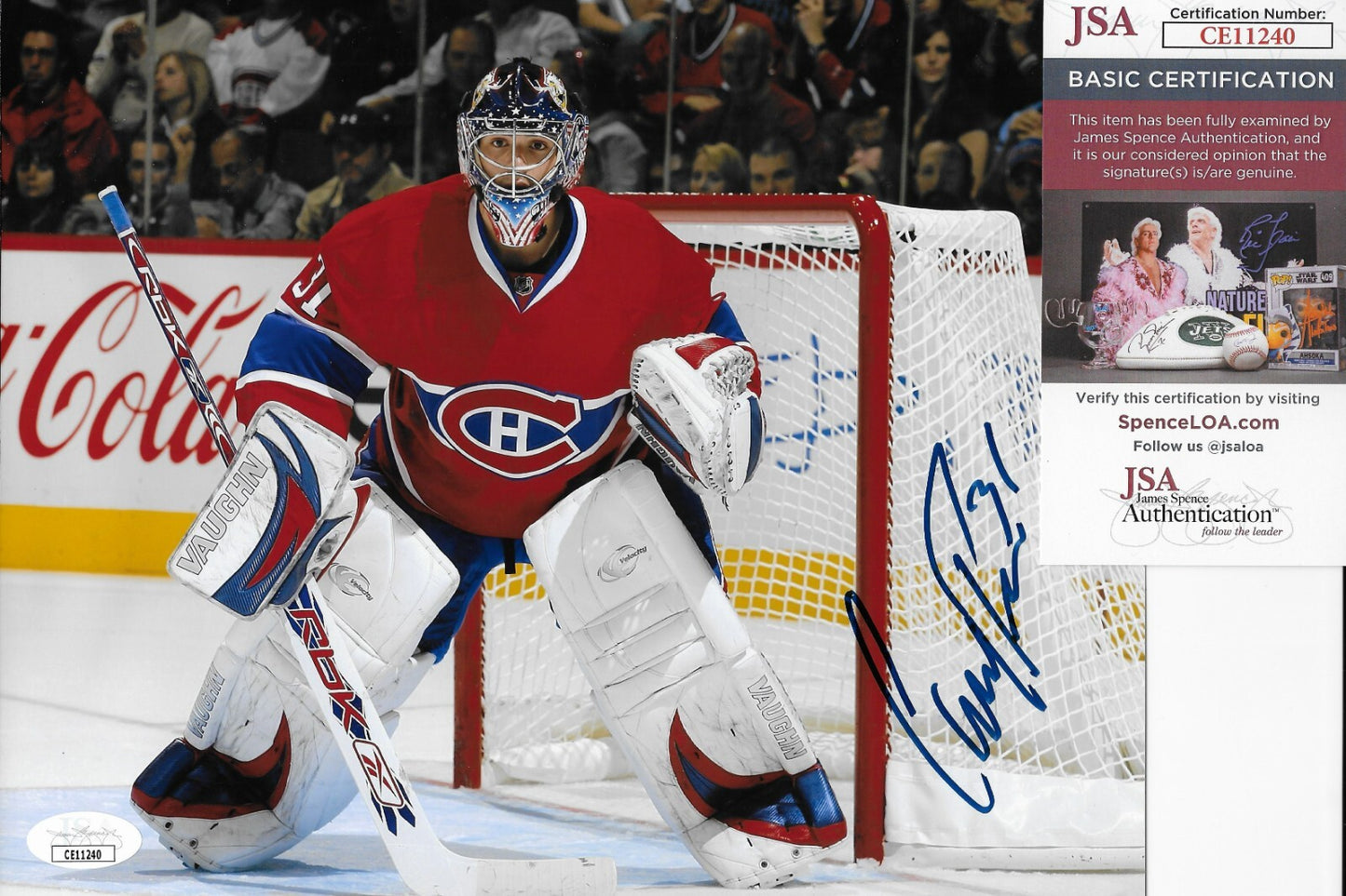 Signed Carey Price Montreal Canadiens Autographed 8x10 #1 w JSA Authentication
