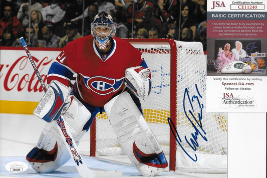Signed Carey Price Montreal Canadiens Autographed 8x10 #1 w JSA Authentication