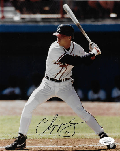 Signed Chipper Jones Atlanta Braves Autographed 8x10 Photo #2 JSA Authentication
