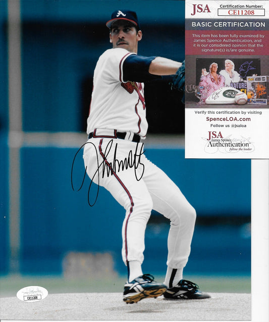 Signed John Smoltz Atlanta Braves Hall of Famer 8x10 Photo #1 JSA Authentication