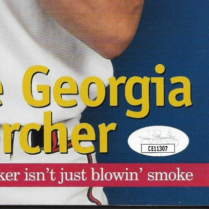 Signed John Rocker Atlanta Braves Program Autographed with JSA Authentication