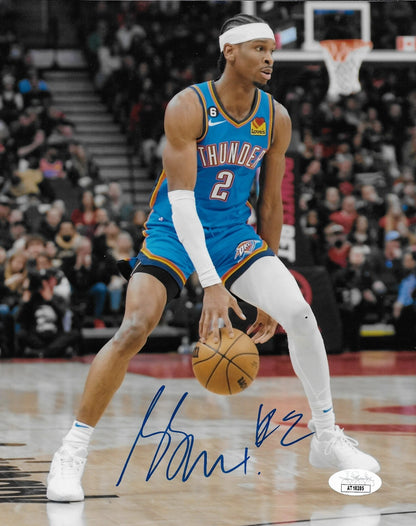 Signed Shai Gilgeous Alexander Oklahoma Thunder 8x10 Photo #1 JSA Authentication