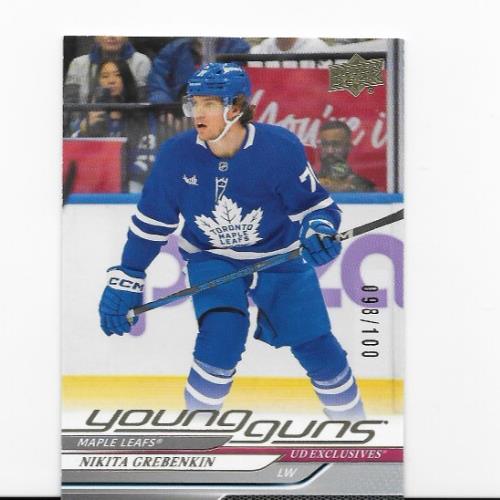 Nikita Grebenkin 2024-25 Upper Deck Extended Young Guns Exclusives RC #098/100