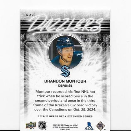 Brandon Montour 2024-25 Upper Deck Extended Pink Dazzler #DZ-123 Seattle Kraken