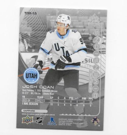 Josh Doan 2024-25 Upper Deck Extended Triple Dimensions Reflections # 01/10