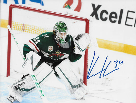 Signed  Kaapo Kahkonen Minnesota Wild Autographed 8x10 Photo #3 Original