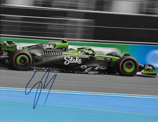 Signed Gabriel Bortoleto Formula 1 kick Sauber Racing 8x10 Photo #4 Original