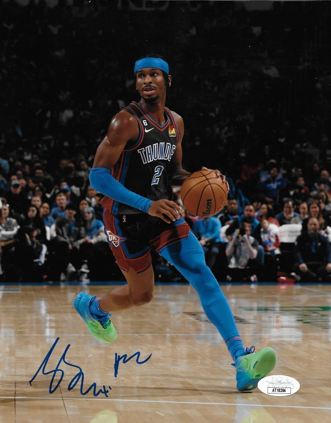 Signed Shai Gilgeous Alexander Oklahoma City Thunder 8x10 Photo w JSA Authentic