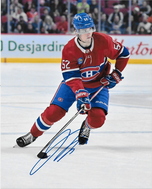 Signed Justin Barron Montreal Canadiens  Autographed 8x10 Photo #7 Original