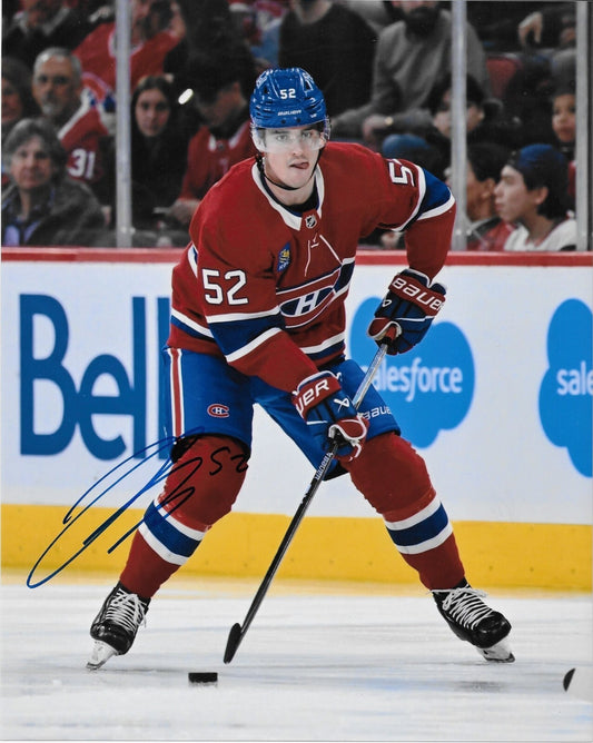 Signed Justin Barron Montreal Canadiens Autographed 8x10 Photo #8 Original