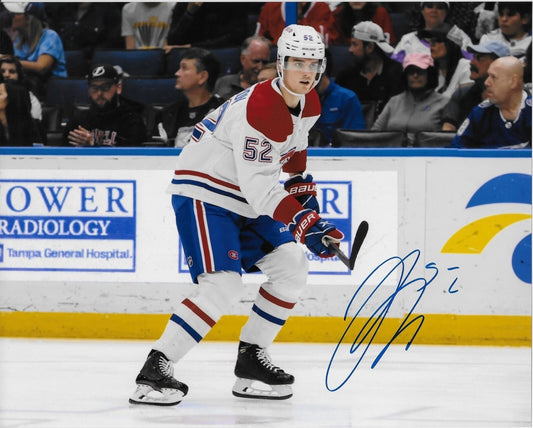 Signed Justin Barron Montreal Canadiens Autographed 8x10 Photo #3 Original