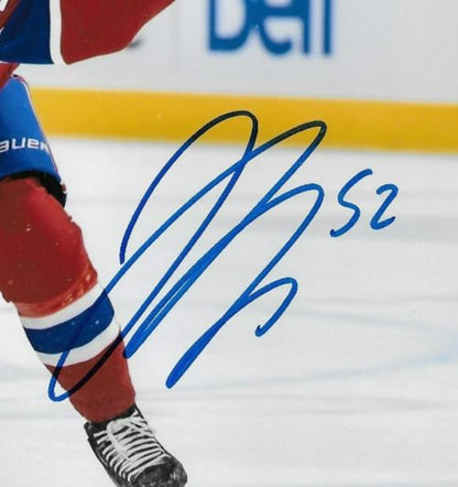 Signed Justin Barron Montreal Canadiens Autographed 8x10 Photo #10 Original