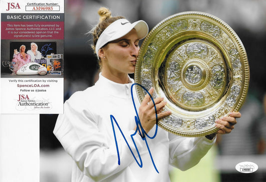 Signed Marketa Vondrousova Wimbledon 2023 Tennis 8x10 Photo 4 JSA Authentication