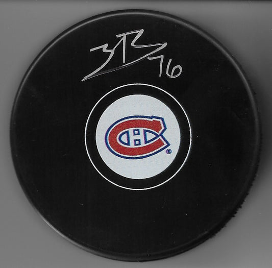 Signed Zachary Bolduc Montreal Canadiens Autographed Hockey Puck Original