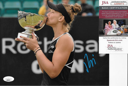Signed Beatriz Haddad Maia Tennis 8x10 Photo #3 Original with JSA Authentication