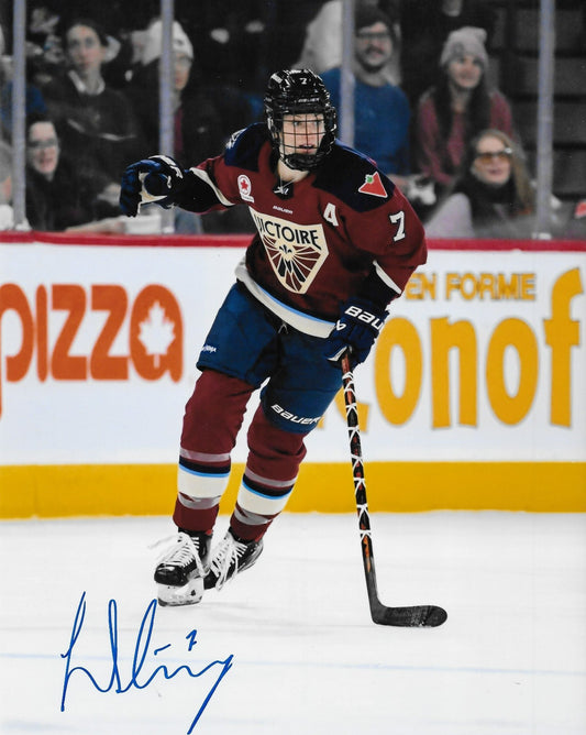 Signed Laura Stacey Montreal Victoire  PWHL Hockey 8x10 Photo #1 Original