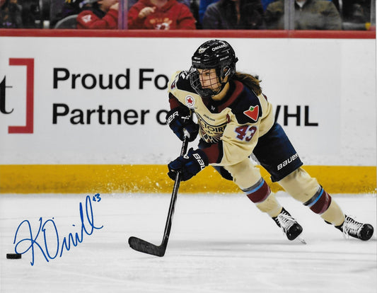 Signed Kristin O'Neill Montreal Victoire  PWHL Hockey 8x10 Photo #2 Original