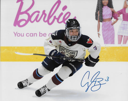 Signed Cayla Barnes Montreal Victoire  PWHL Hockey 8x10 Photo #1 Original