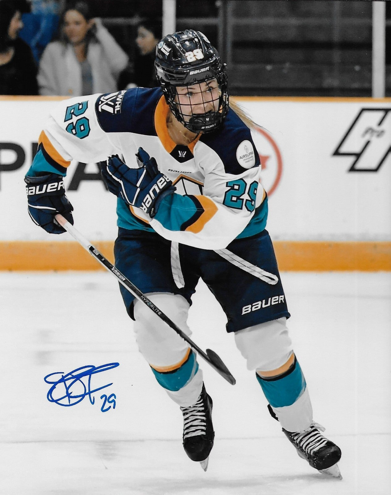 Signed Emmy Fecteau New York Sirens PWHL Hockey 8x10 Photo #1 Original