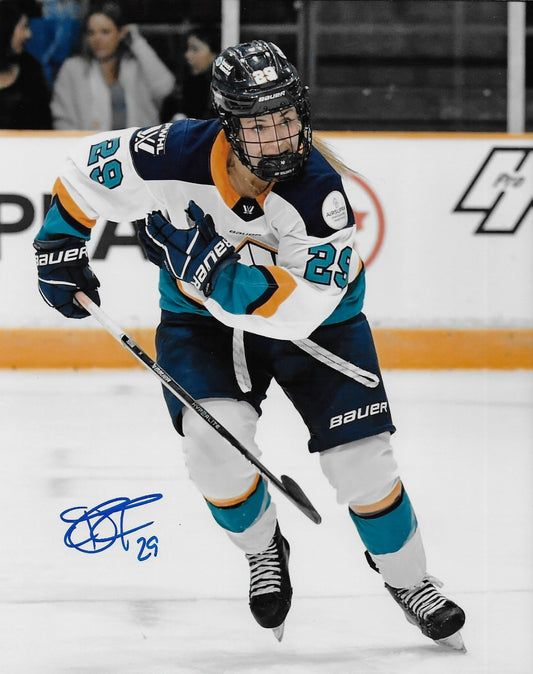 Signed Emmy Fecteau New York Sirens PWHL Hockey 8x10 Photo #1 Original