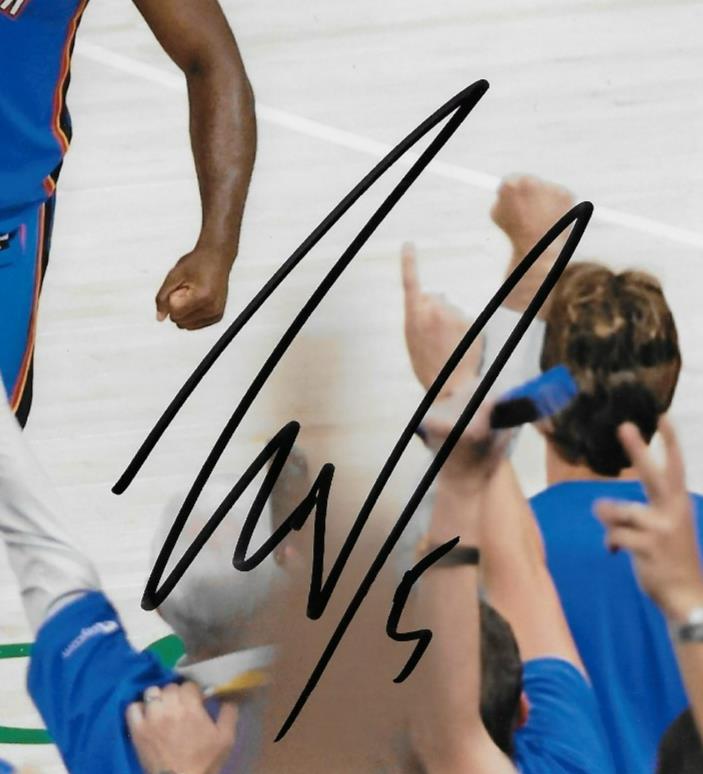 Signed Luguentz Dort Oklahoma City Thunder Signed 8x10 Photo #1 Original