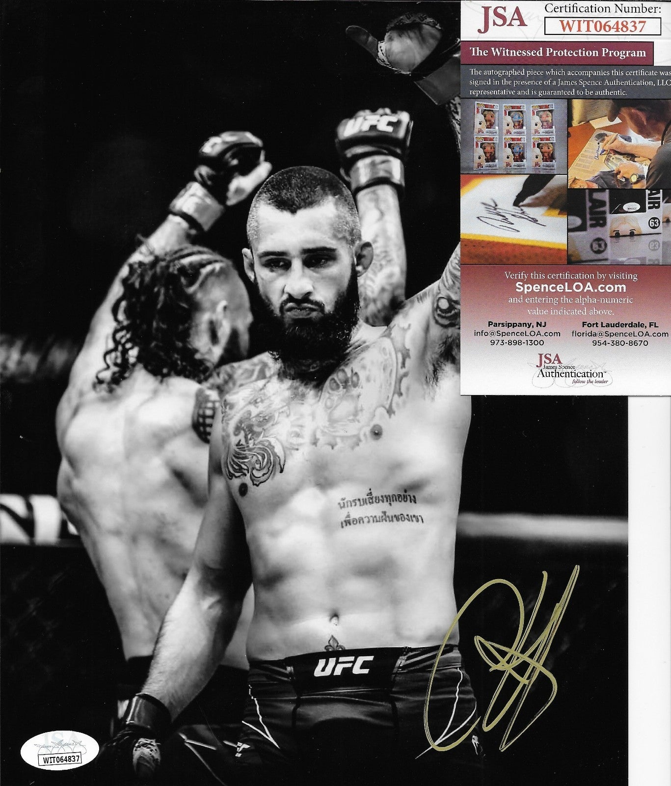 Signed Charles Jourdain UFC  8x10 Photo #1 Original w JSA Authentication