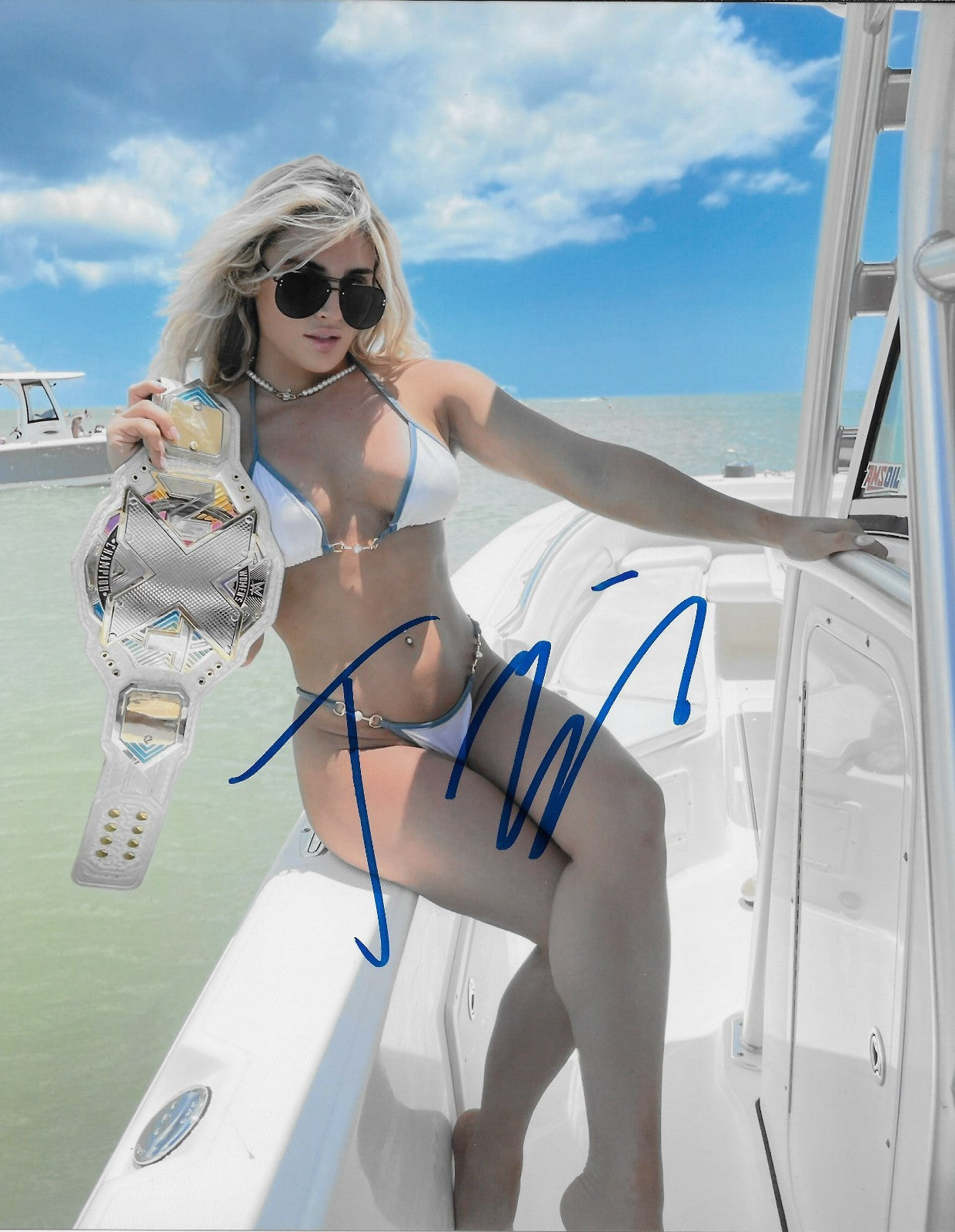 Signed Tiffany Stratton Smack Down NXT Autographed 8x10 Photo #2 Original