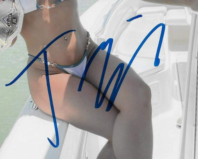 Signed Tiffany Stratton Smack Down NXT Autographed 8x10 Photo #2 Original