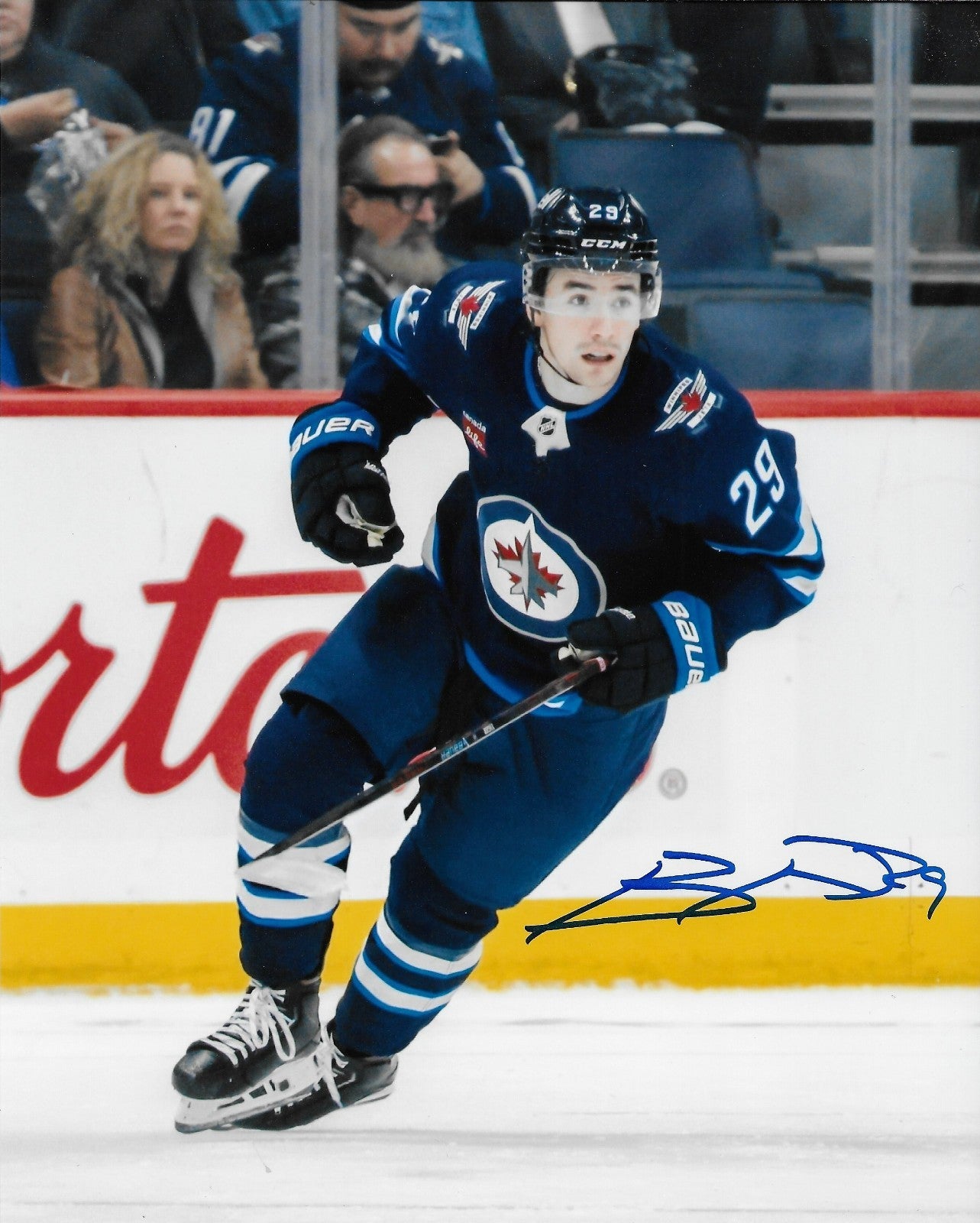 Signed Brayden Yager Winnipeg Jets Autographed 8x10 Photo #1 Original