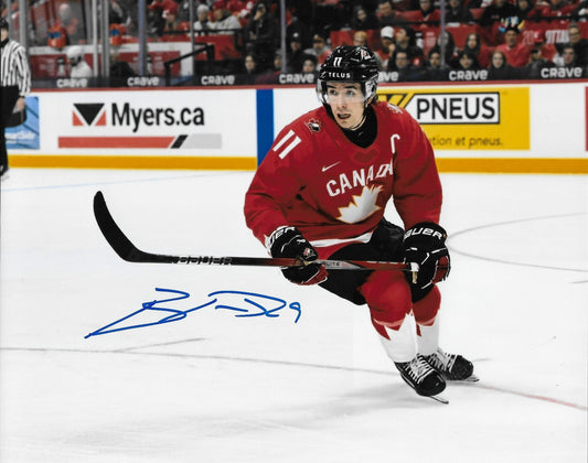 Signed Brayden Yager Team Canada Winnipeg Jets Autographed 8x10 Photo 3 Original