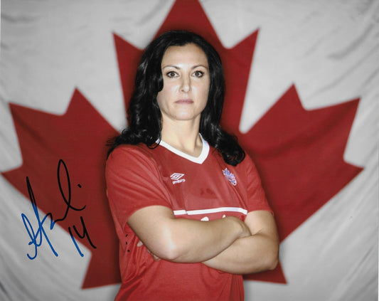 Signed  Melissa Tancredi Team Canada Womens Soccer 8x10 Photo #1 Original