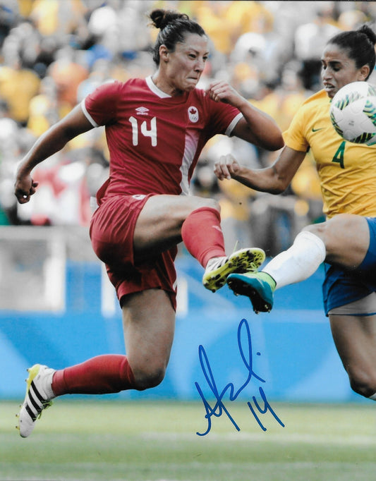 Signed  Melissa Tancredi Team Canada Womens Soccer 8x10 Photo #4 Original