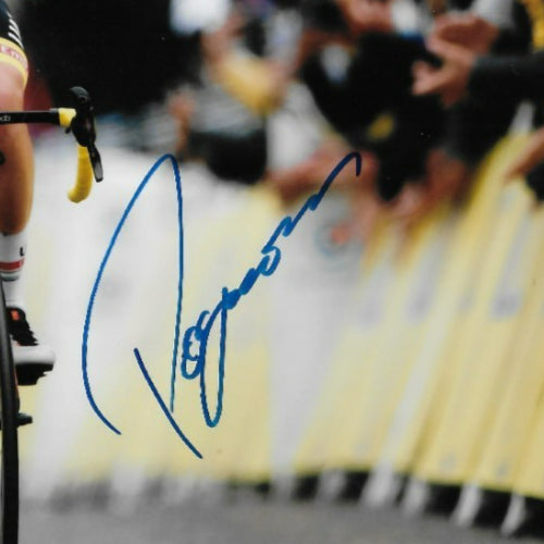 Signed Cycling Tadej Pogacar UAE Team Emirates 8x10 Photo #1 Original w JSA
