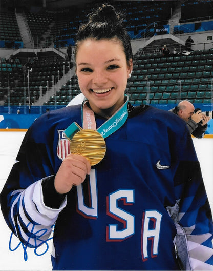 Signed Cayla Barnes Team USA Montreal Victoire PWHL Hockey 8x10 Photo 4 Original