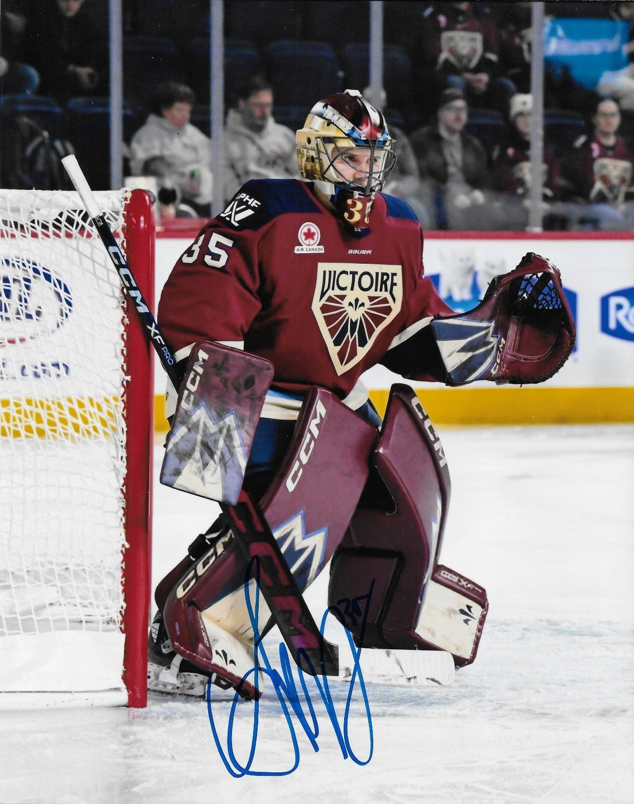 Signed Ann Renee Desbiens PWHL Montreal Victoire 8x10 Photo #1 Original