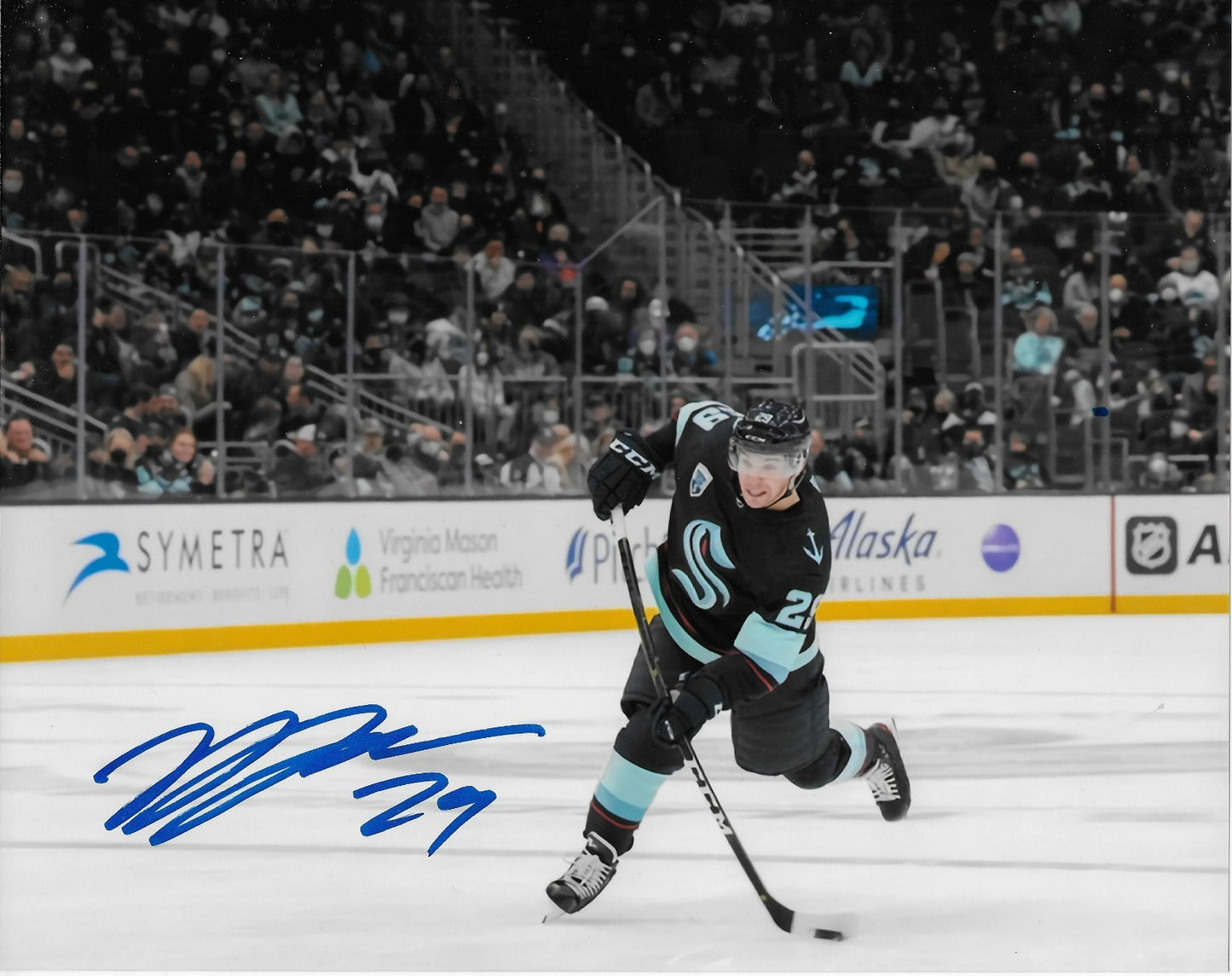 Signed Vince Dunn Seattle Kraken Autographed 8x10 Photo #1 Original