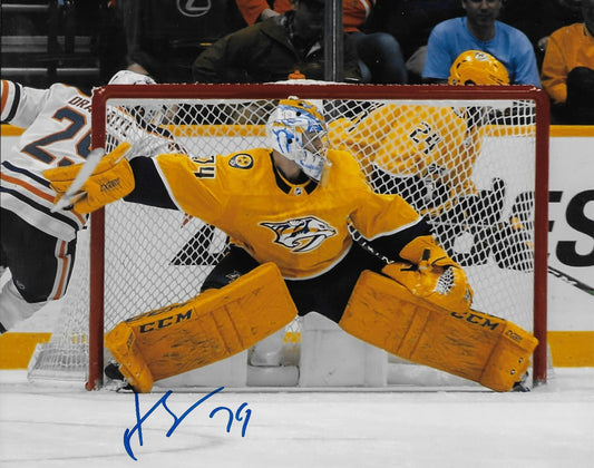 Signed Juuse Saros Nashville Predators Autographed 8x10 Photo #4 Original