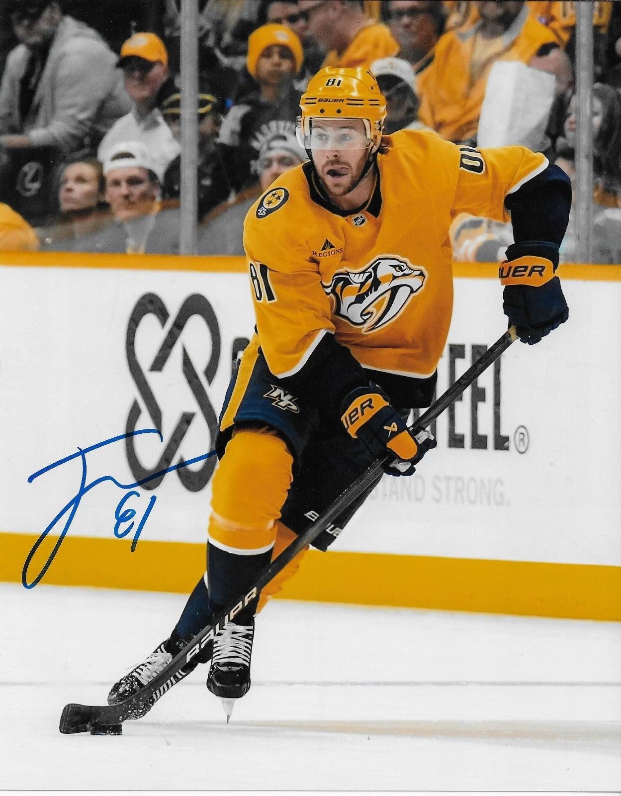 Signed Jonathan Marchessault Nashville Predators 8x10 Photo #1 Original